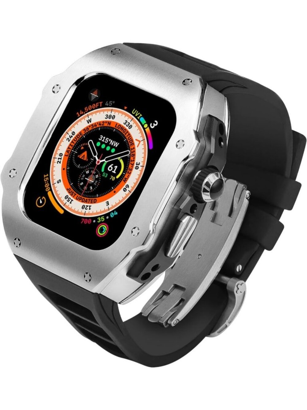 Luxury Rugged Stainless Steel Case & Band for Apple Watch Ultra 49mm, Series